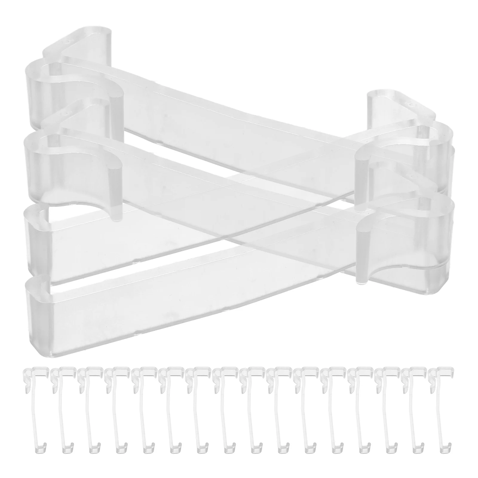

20 pcs Valance Retainer Clips Replacement Clear Plastic Hidden Blind Clips For Wood Horizontal Blinds Window Channel Cover