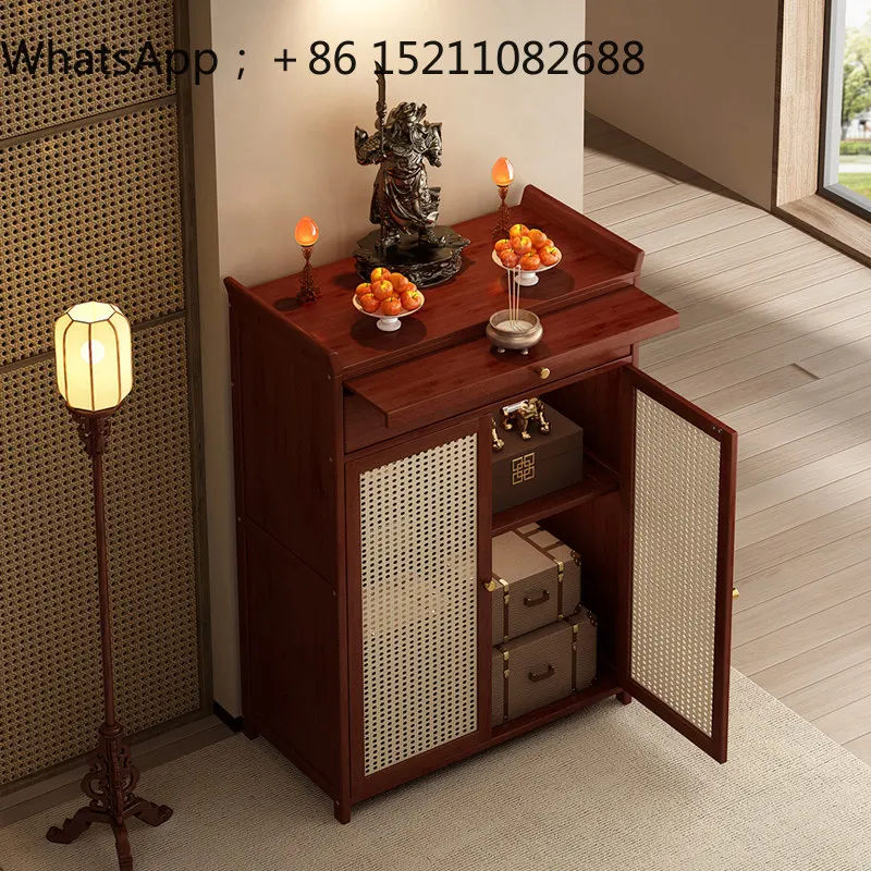 LLY new Chinese-style offering table household Shentai Cai Ye cabinet incense case Buddha platform entrance incense table