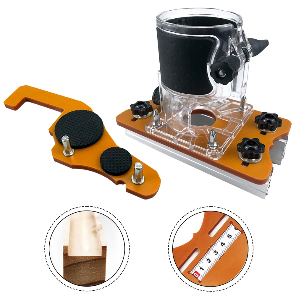 Lightweight Portable Router Base Tool Tooling Carpentry Tool 160*63mm Slotting Bracket Compact Size For Easy Handling
