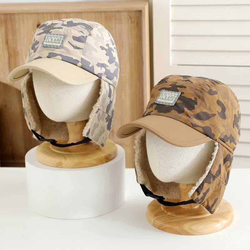 Winter Lei Feng Hat Fleece Ear Protector Ski Hat Version Camouflage Warm Outdoor Cold Hat Soft Cozy