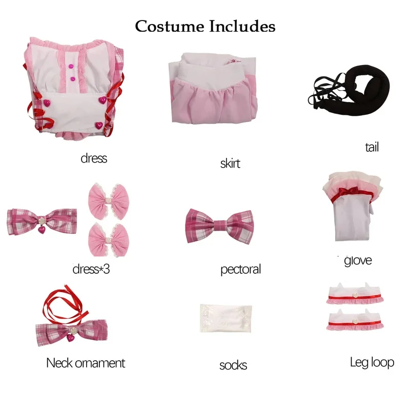 

az15NEKOPARA Chocola Cosplay New Idol Catgirl Maid Costume Vanilla Stage Lolita Dress Girls Halloween Out