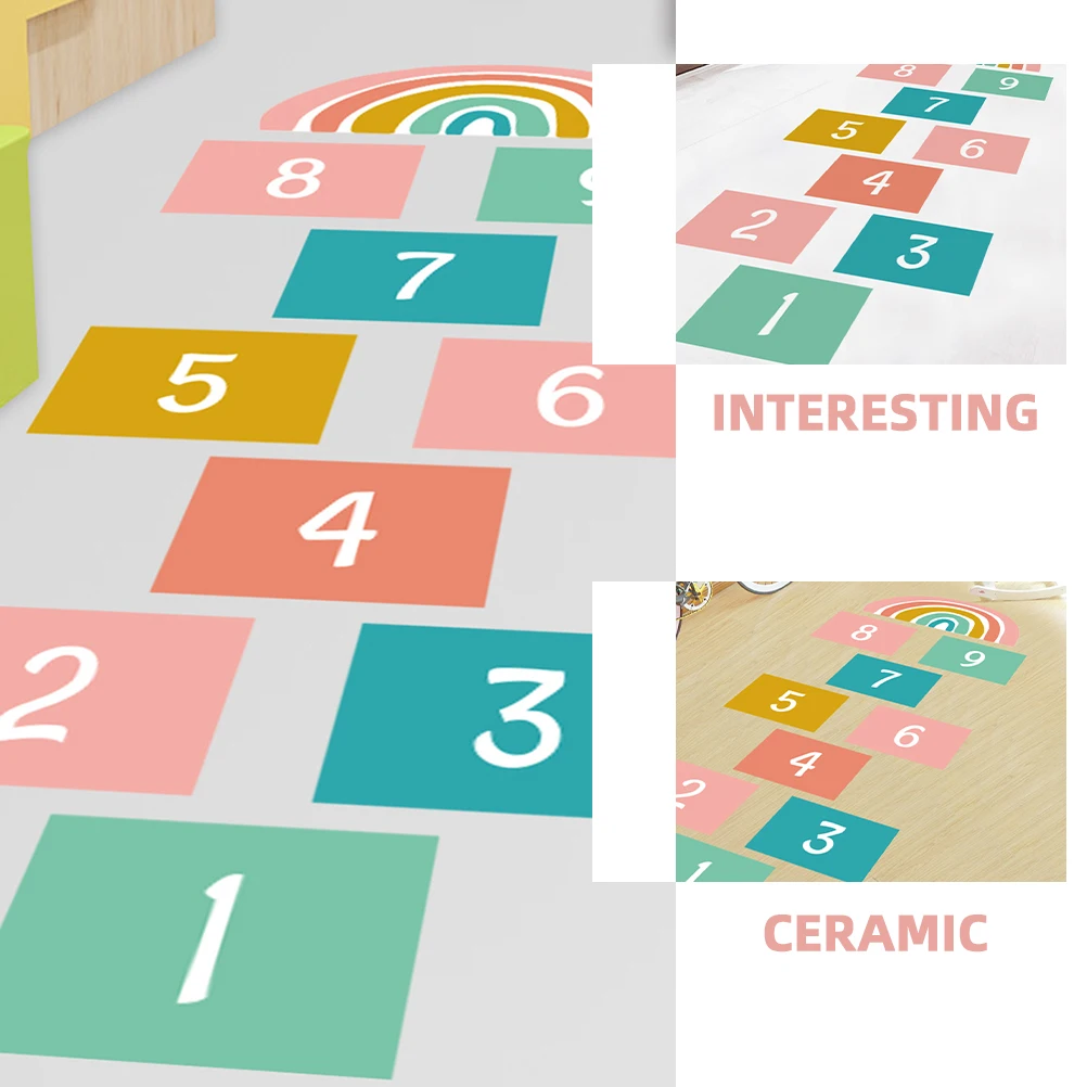 Decorações Jogo Piso Adesivos Decalque para Crianças Casa Dos Desenhos Animados Criança Colorida