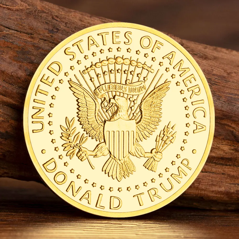 Liberty In God We Trust Commemorative Coin President of United States Trump Collectible Patriotic Golden Plated Souvenir Coin