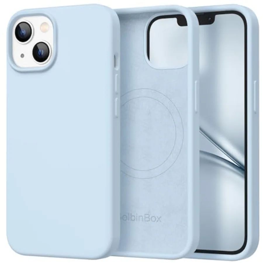 

Magnetic for iPhone 13 Case iPhone 14 Case, Compatible with MagSafe, [Soft Anti-Scratch Microfiber Lining], Slim Liquid Silicon