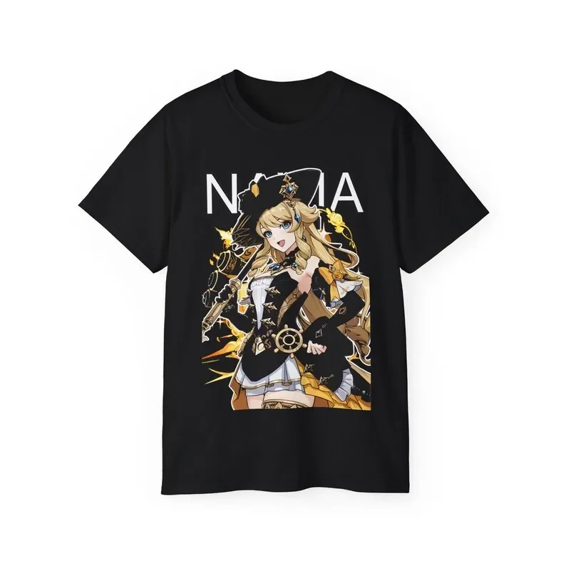 Genshin Impact T-shirt Women Navia Print Short Sleeve Tee Shirt Female Harajuku 2024 Summer Unisex O-neck Unisex Clothes Tops