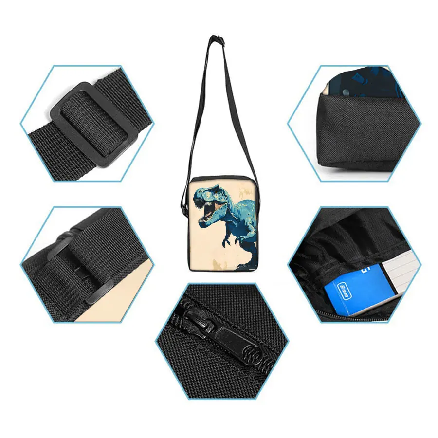 3 قطعة مجموعة ديناصور حقيبة ساعي ، حقيبة أقلام رصاص ، حقائب مدرسية لصبي/بنات الأطفال أفضل الهدايا الكرتون حقيبة المدرسة