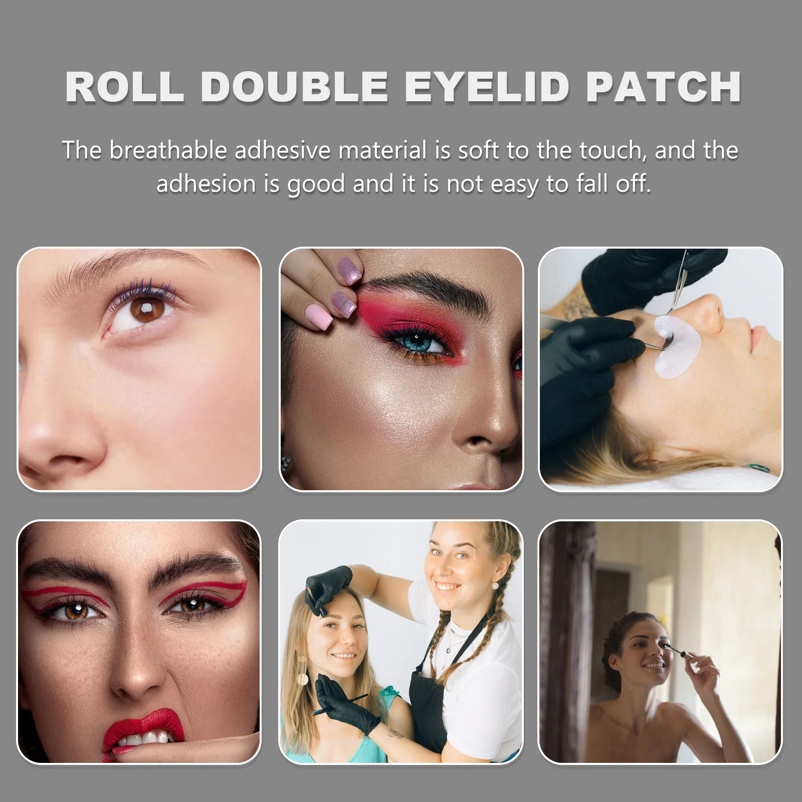 3Sets Double Eyelid Sticker Kit Invisible Textured Breathable Eye Lift Strips for Natural Deep Crease Makeup Tool Comfortable