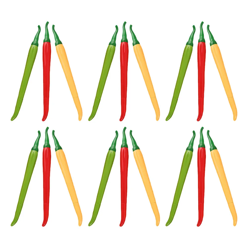 

18 шт. гелевые ручки в форме овощей, милые ручки с чили, многоразовые ручки для письма, гелевые чернильные ручки, студенческие ручки