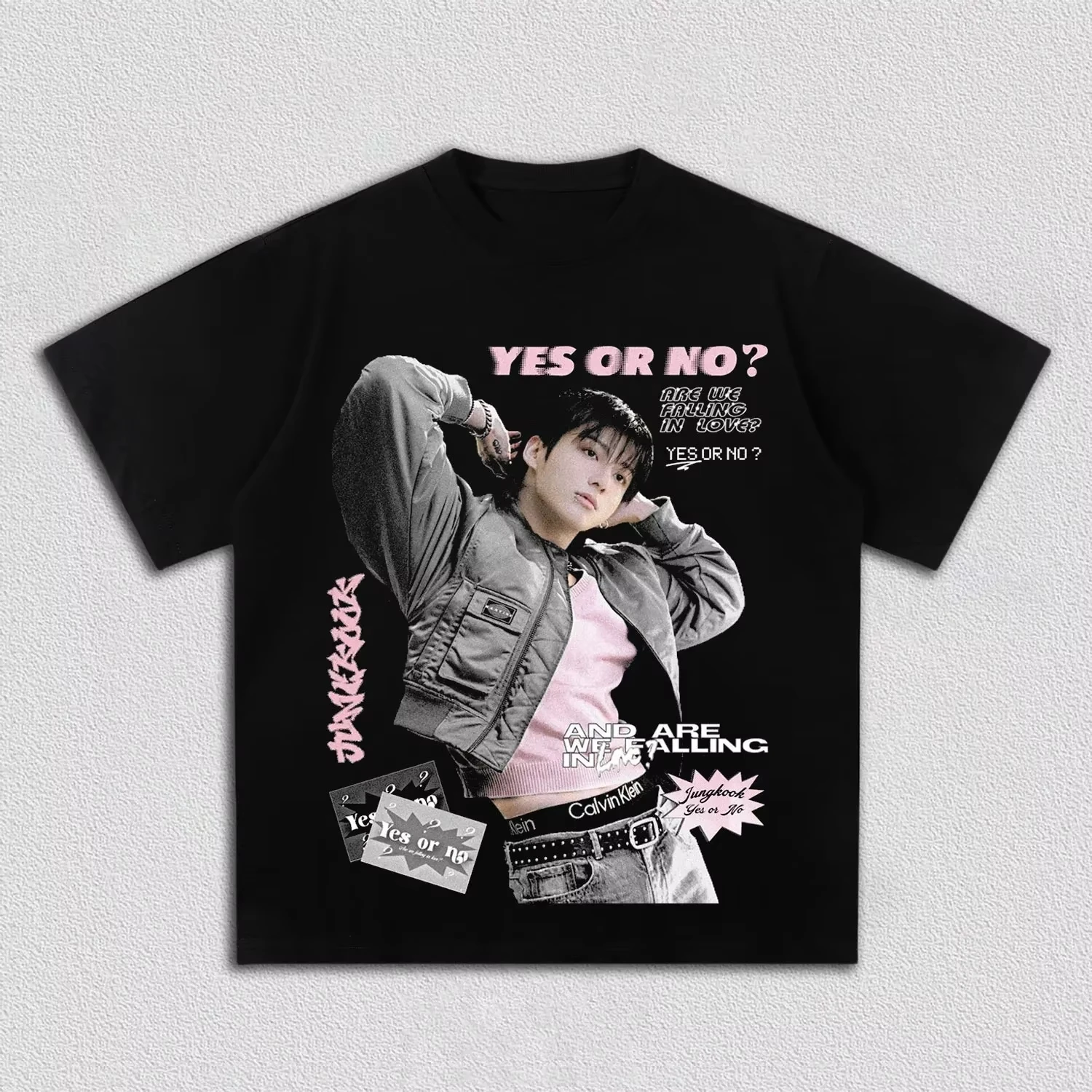 2026 Summer New Style K-pop Boy Band Fashion High-Quality Round-neck Men's and Women's Matching T-Shirt