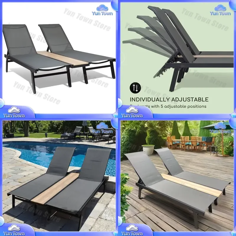 Foldable Rattan Sun Lounger for Outdoor Garden Beach Pool Terrace Modern Durable Lounge Chair for Sunbathing Relaxation