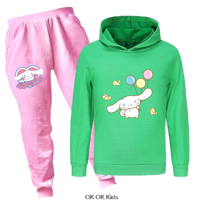 Spring Autumn Clothes Miniso Cinnamoroll Costume Kids Loungewear Toddler Girls Clothing Teen Girls Boys Sports Suit Tracksuit