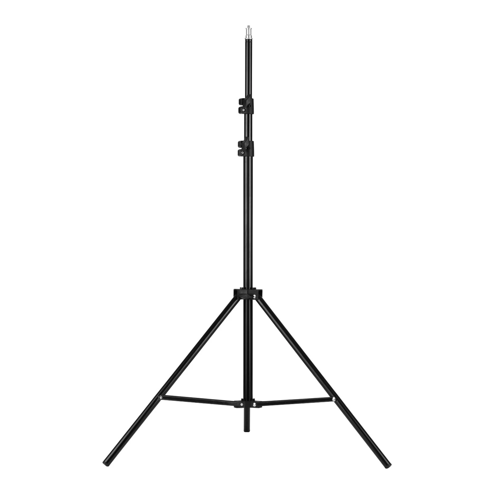 Adjustable Metal Tripod Light Stand Max. Height 2M/6.6ft with 1/4 Inch Screw for Photography Studio LED Video Light Umbrella Rin