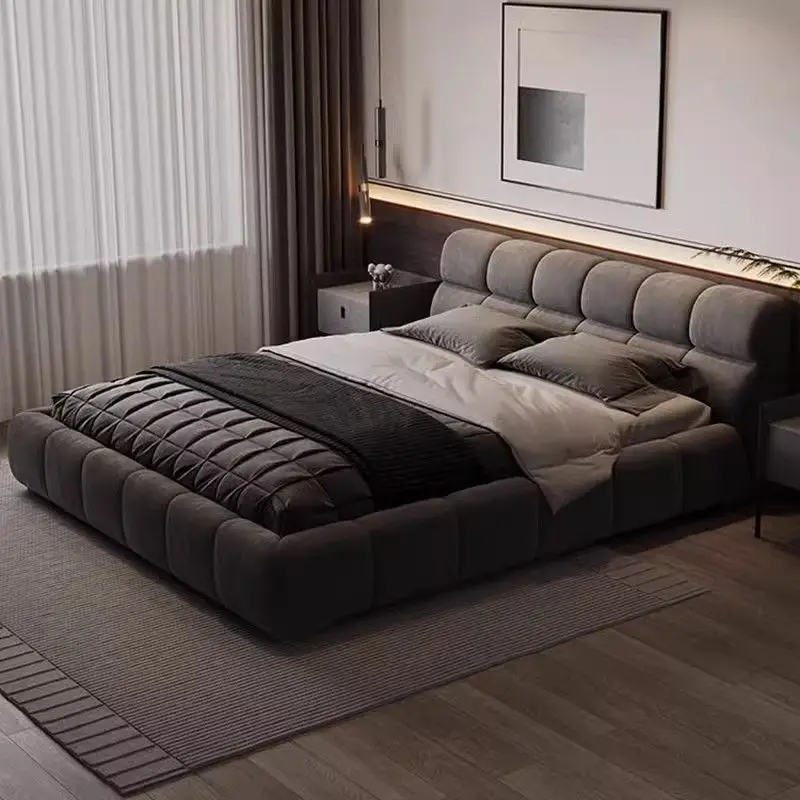 Technology Flannel Bed Puff  Master Bedroom Queen Double Embedded Air Pressure Storage Spot Comfortable Soft By Wedding