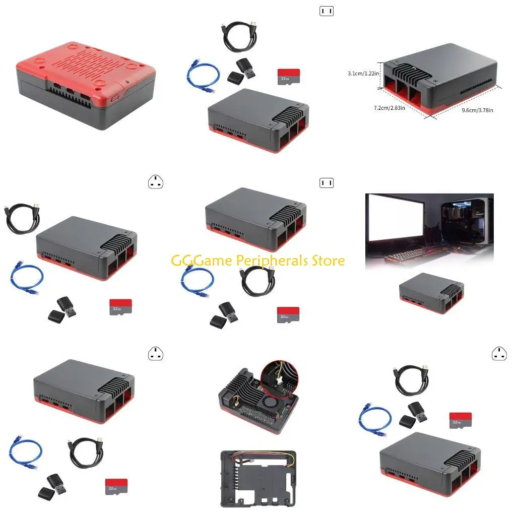 

U55B Argon 5 Modern Aluminum Enclosure Case for RPI 5 Board Protector Cooling Box