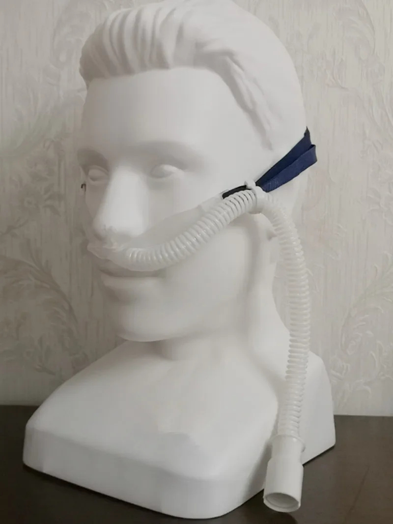 ارتفاع تدفق الأنف الأكسجين قنية خرطوم أنبوب الأنابيب مرنة لينة قنية الأنف مع حزام الرأس #1