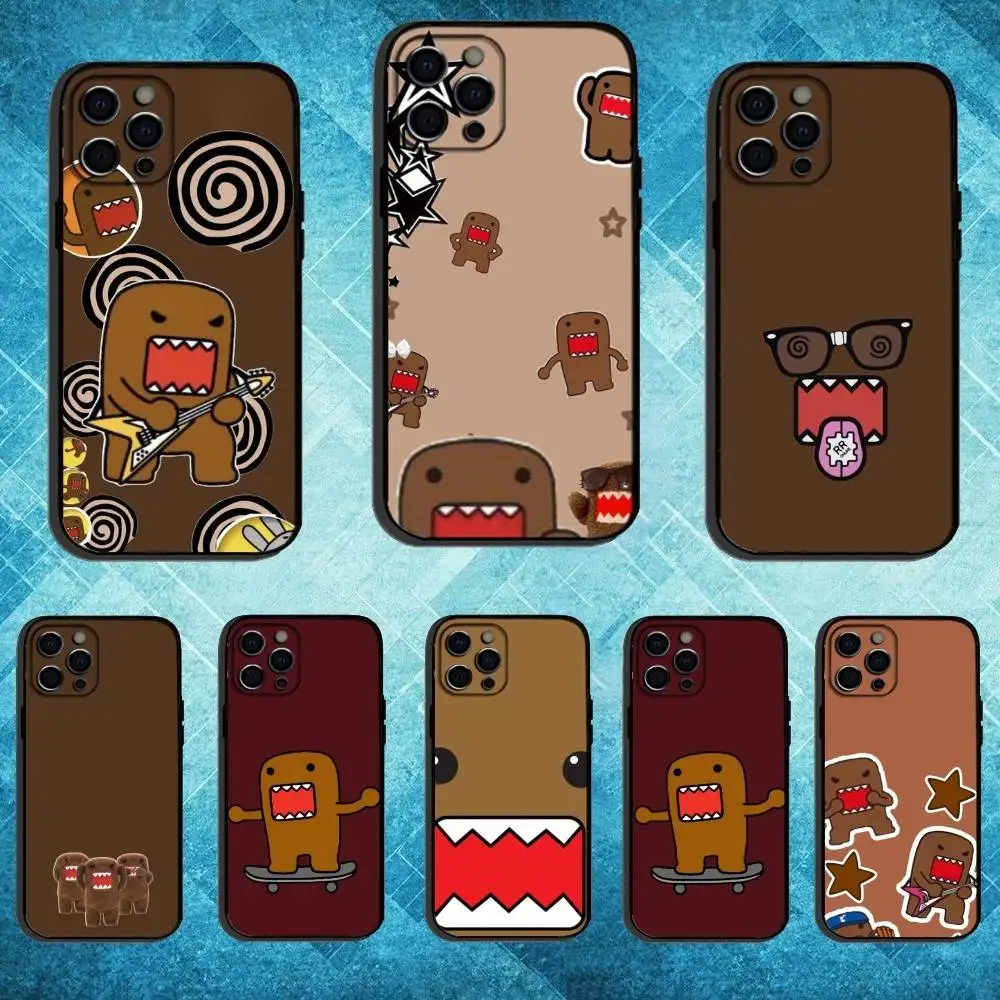 

Cute D-Domo-kun Phone Case For iPhone17,16,15,14,13,12,11 Plus,Pro Max Soft Black Cover