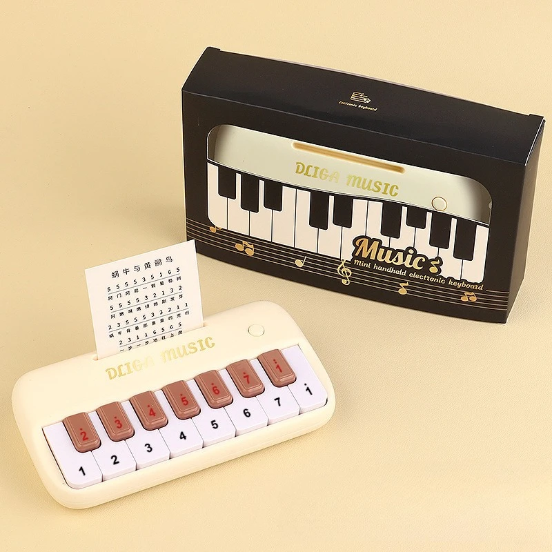 Portable 15 Keys Digital Keyboard Children's Mini Electronic Piano Children Musical Instrument Educational Toy for 3-6 Year Old