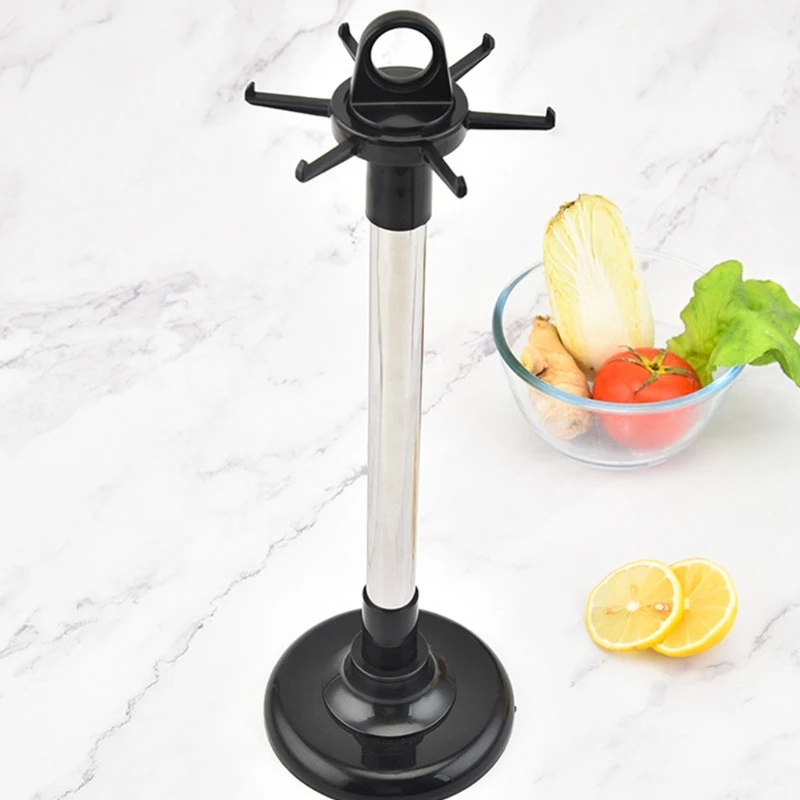 

KX4B Kitchen Utensil Stand 6 Sturdy Hooks Cooking Tools Holoder Rack for Organizing Spoons Soup Ladle Pasta Server Spatula