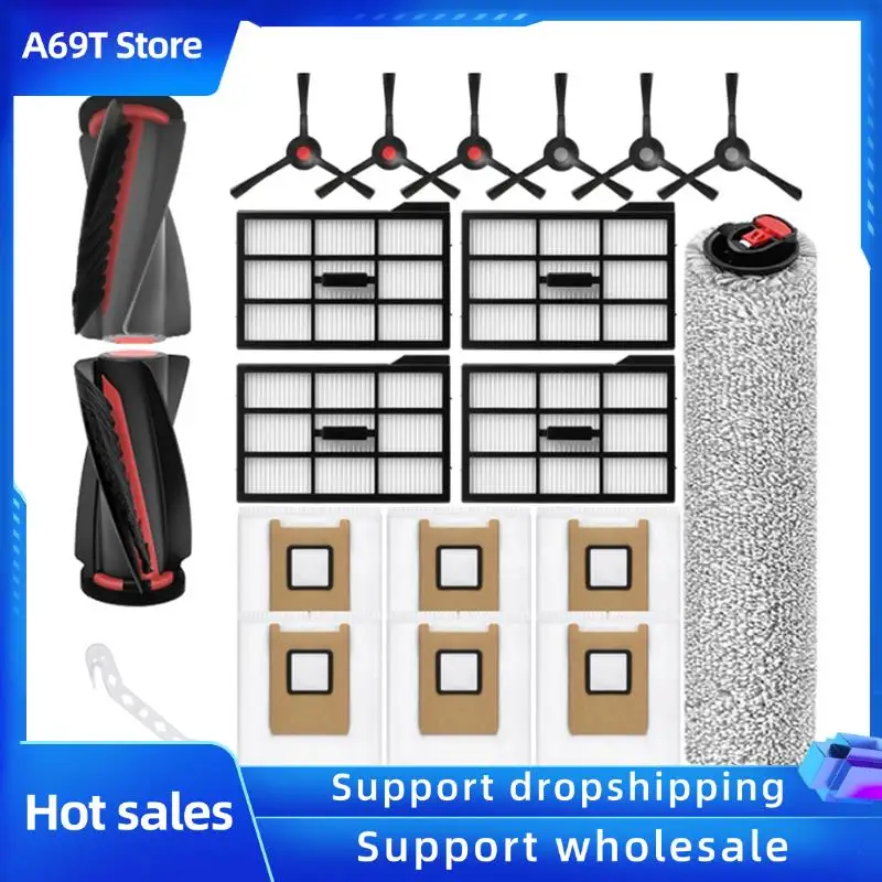 A69T Accessory Dust Bag Roller Mop Main Side Brush Hepa Filters Kit For Eufy E25 Omni/E28 Omni Robot Vacuum Cleaner Part