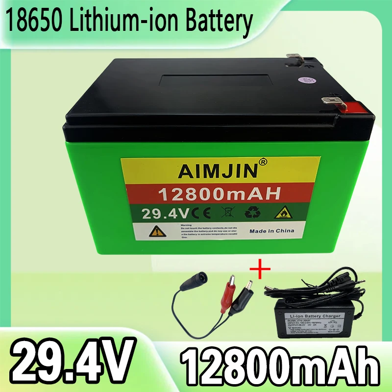 

29.4V 12800mAh Lithium Battery Has Built-In BMS And Large-Capacity DC For Outdoor LED Lights And Mobile Phones etc