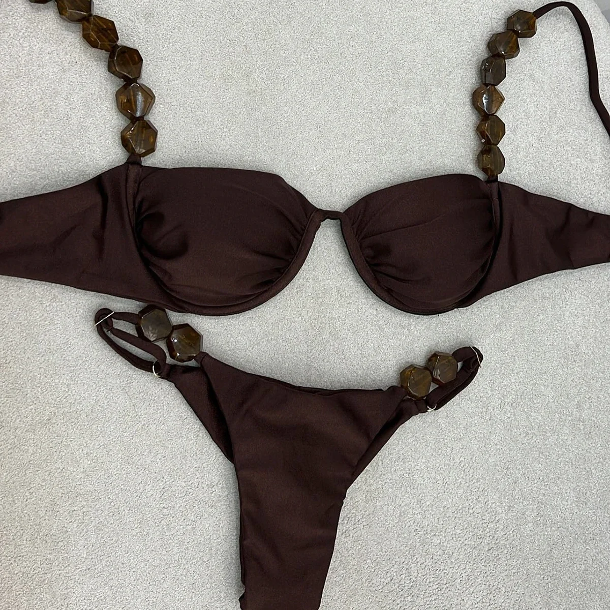 Push Up Bikini 2025 Sexy Women Swimsuit Female Swimwear Sexy Bikini Set Brazilian Biquini Swimming Suit Solid Shiny Beachwear