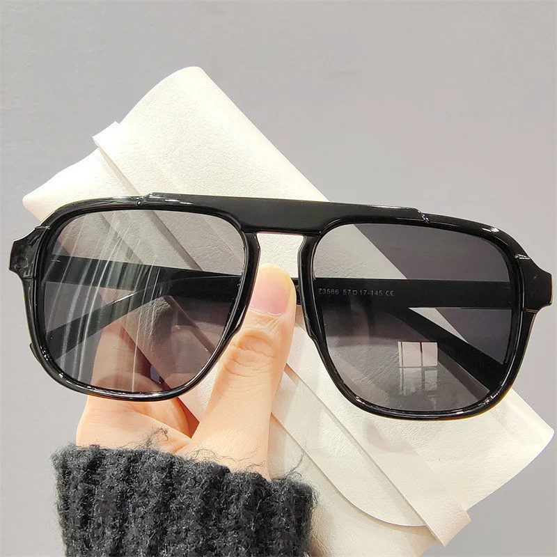 Men Oversized Frame Sunglasses Classic Big Frame Sport Eyeglasses Vintage Brand Design Shades UV400 Eyewear Driving Glasses