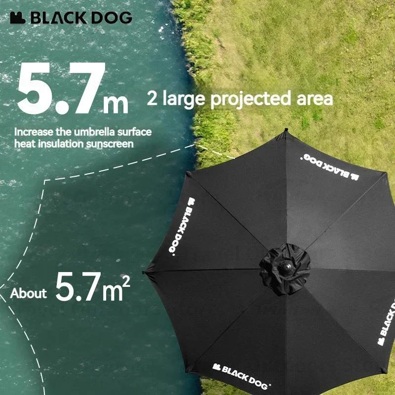 Naturehike blackdog acampamento sol dossel guarda-chuva guarda-sol ajustável ao ar livre portátil praia à prova de chuva pesca dobrável toldo