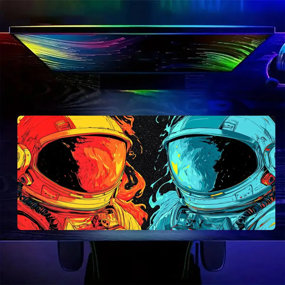 Cool Space Warrior Mouse Pad Large Computer Office Game Table Mats Rubber Anti-slip XXL Mouse Mat HDP Long Desk Pad Extended pad