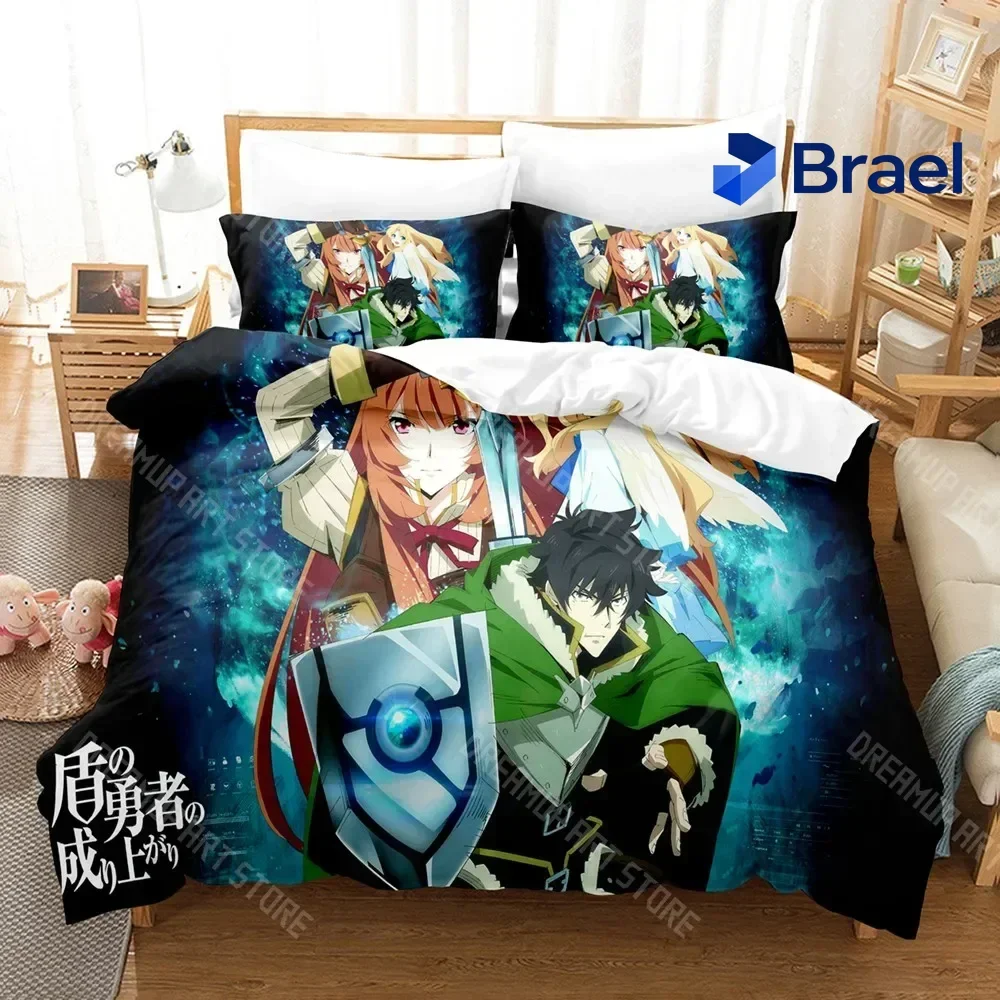Exquisite 3D Print Rising Of The Shield Hero Anime Bedding Sets Duvet Cover Set With Pillowcase Twin Full Queen King Bedclothes