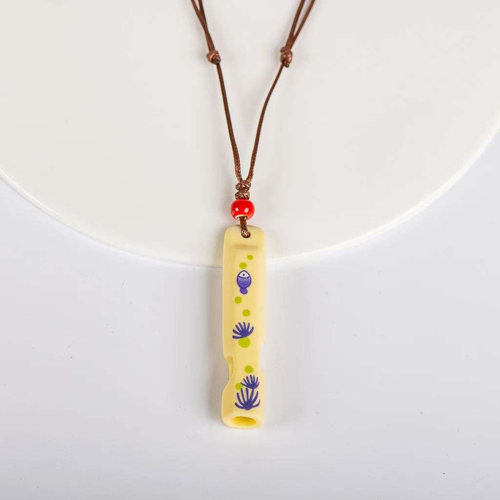 Ceramic Applique Whistle Pendant Gifts For Children retro accessory jewelry #FY430