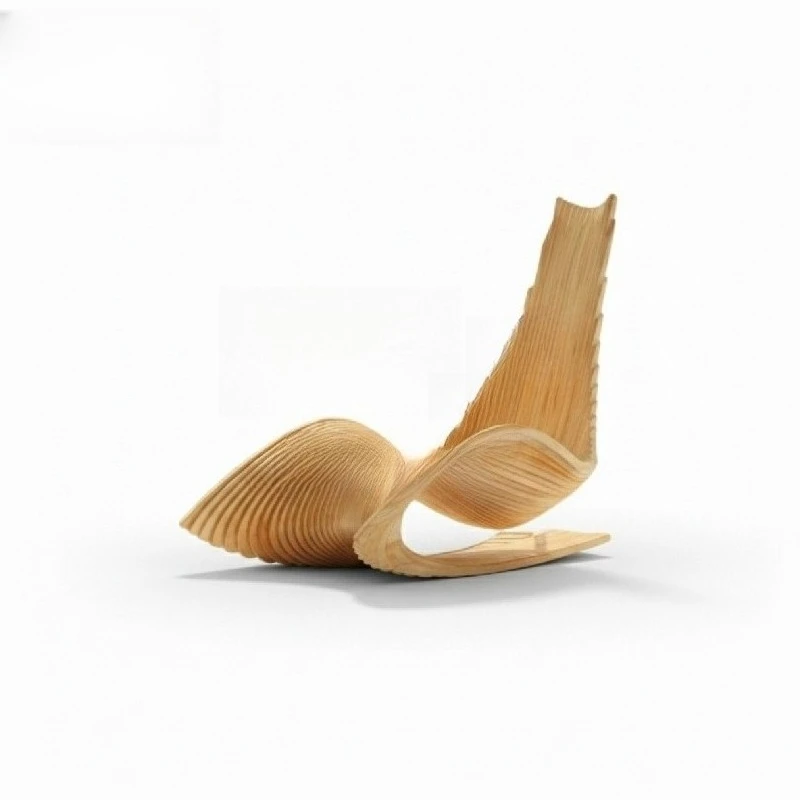 Solid wood sliced lounge chair, solid wood sliced lounge chair