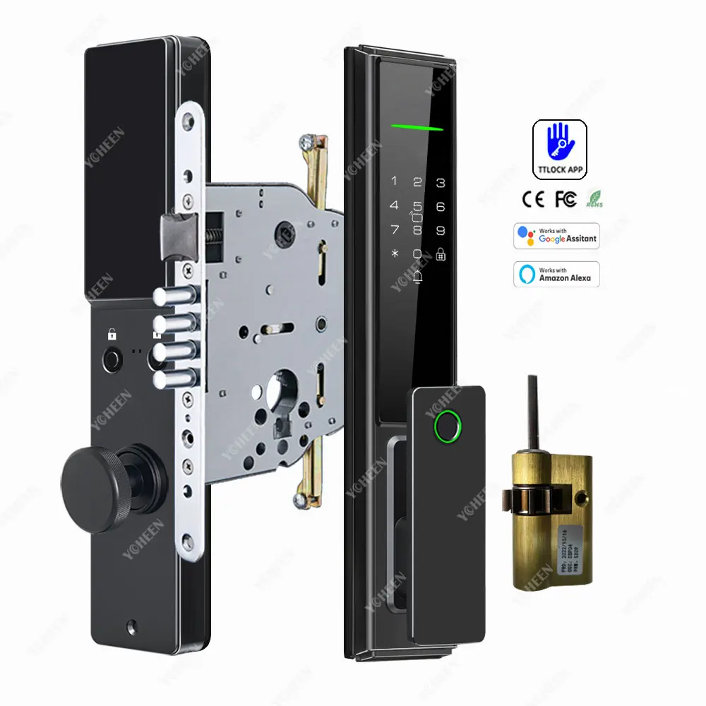 TTlock Ble App Israel Mortise Digital Smart Lock Fingerprint Password Electronic Smart Door Lock Rfid Nfc Card Keyless Safe Lock