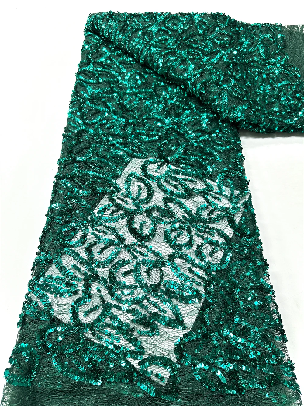 Luxurious Nigerian African Beaded Lace Fabric 2026 High Quality Sequins Embroidery African French Lace Fabric For Sewing Dress view 2