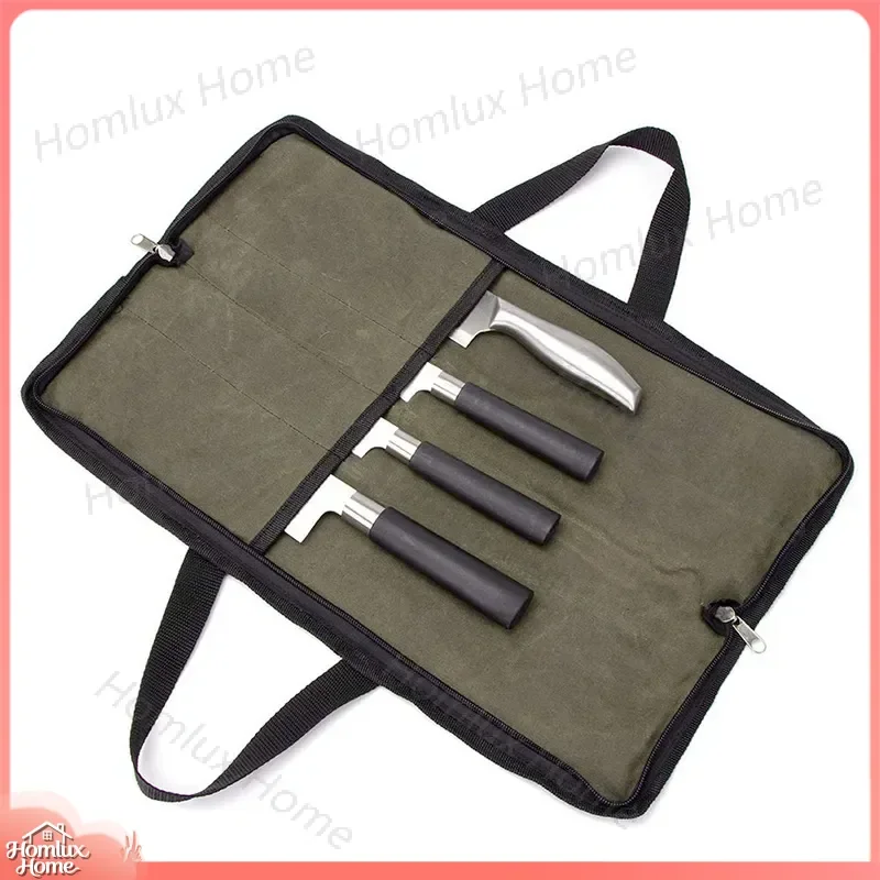Portable Durable Knife Bag for 4 Knives Tool Storage Bag Catering School Student Training Knife Kit Chef Knife Organizer