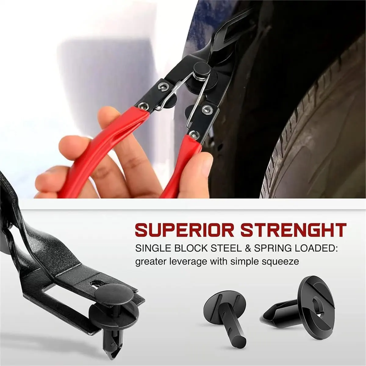 Reliable- Panel Clip Removal Pliers 3-Piece Set, Comprehensive Car Trim Rivet Removal Tool Kit with Storage Bag