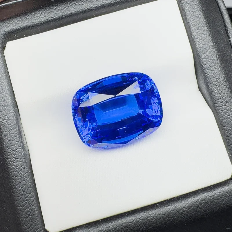 Cobalt Spinel Rectangular Cushion Cut 12x16mm 14.2ct VVS1 Gemstone for Gif Diy Jewelry Making with AGL Certificate