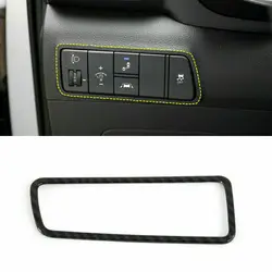 Car Headlight Switch Button Cover Trim Stickers Carbon Fiber For Hyundai Tucson 2015 2016 2017 2018 2019 2020 Inner Accessories