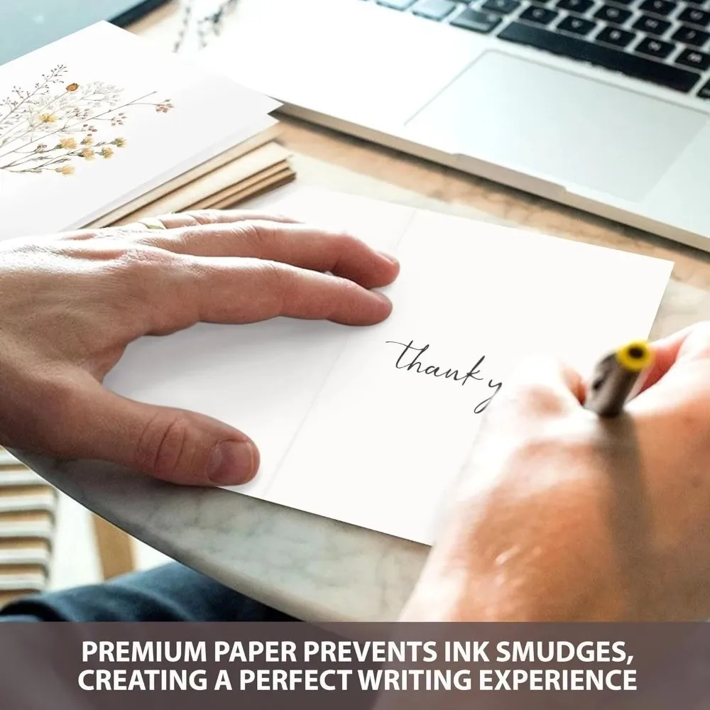 

10 Pcs Watercolor Flower Blank Greeting Cards Cardboard DIY Blank Note Cards Hand Drawn with Envelopes Party Invitation Card