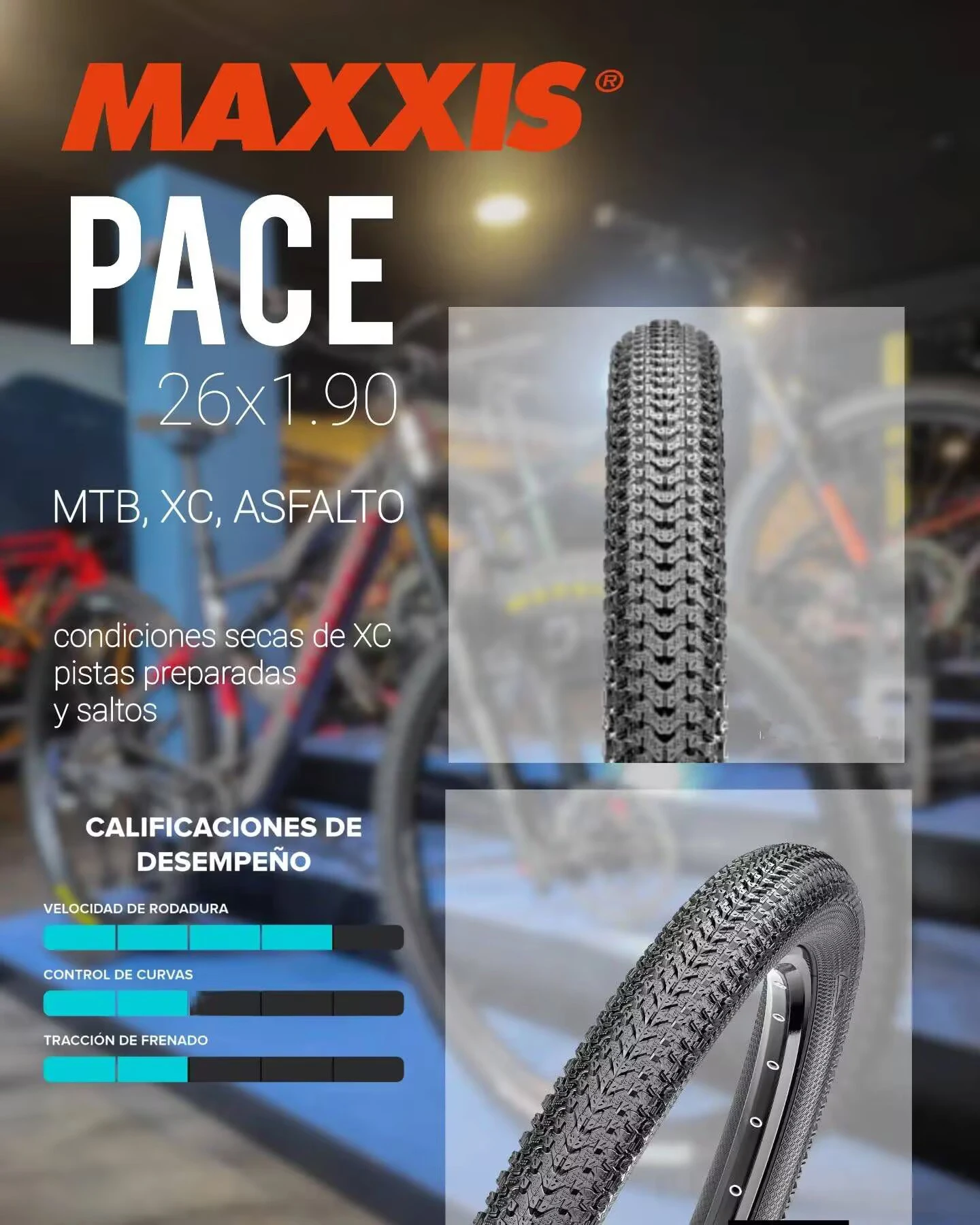 Maxxis M333 PACE Mtb Bicycle Tire 26 * 1.95 26 * 2.1 27.5 X1.95 27.5x2.1 29 x 2.1 29er Mountain Bike Tire Steel Wire Bicycle 1PC view 4