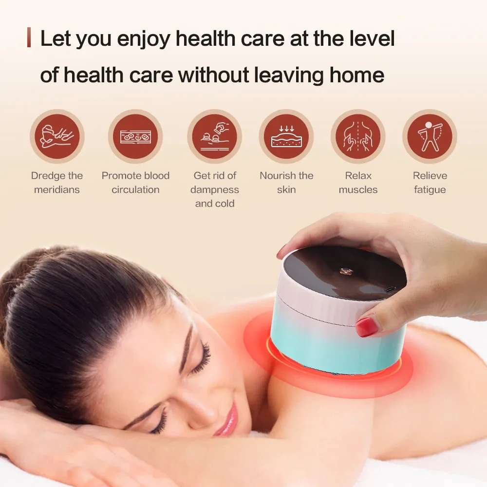 1-99 Gears Continuously Scraping Viable Vacuum Cupping Device Guasha  Electric Smart Skin Scraping Massage  Wireless