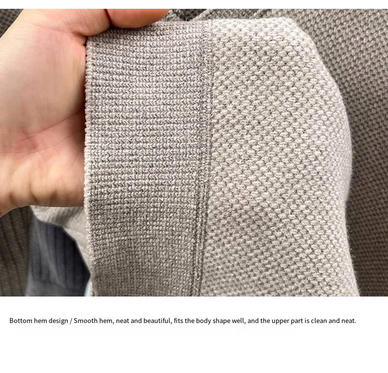 Komfortables Herren-Langarm-Poloshirt, Zweiteiliges Design mit Revers und Knöpfen, Exquisite Stickerei, Verdicktes Fleecefutter, Winter-Freizeit-Oberteil – Detail 10