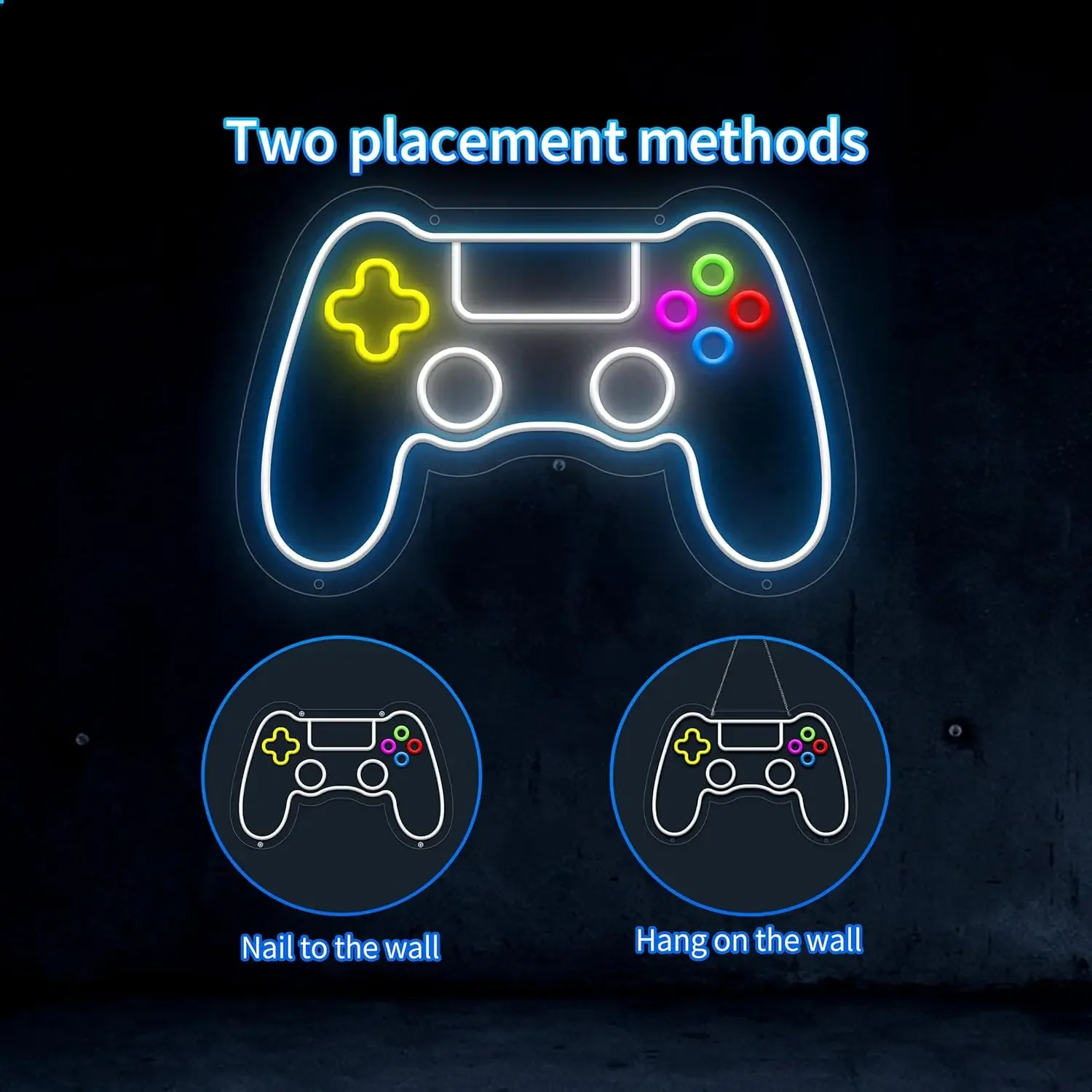 Game Controller Neon Sign LED Neon Light for Gamer Room Hoom Decor USB Powered Light Up Sign Best Gamer Gifts Night Light