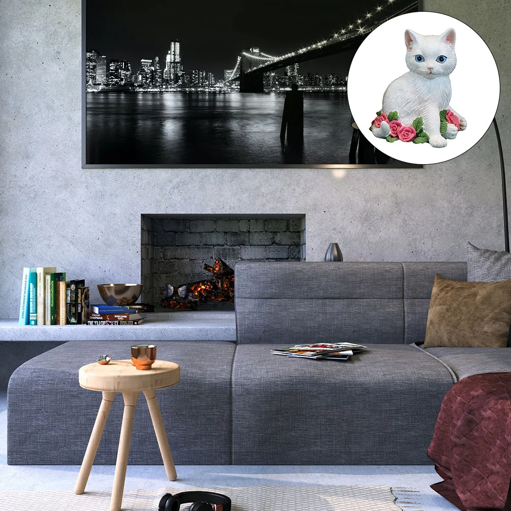 

Lifelike Cat Adornment Premium Material Design Desktop Resin Decoration Home Decor Cat Statue Craft Decoration