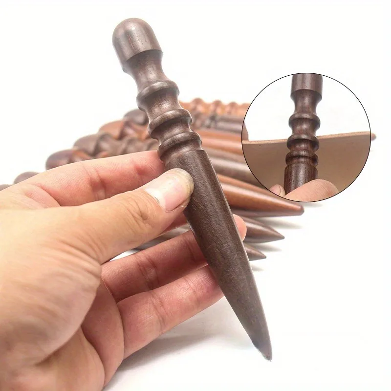 

1PC Sandalwood Grinding Stick Round Polishing Machine Tool for Leather Edge Craft DIY Handmade