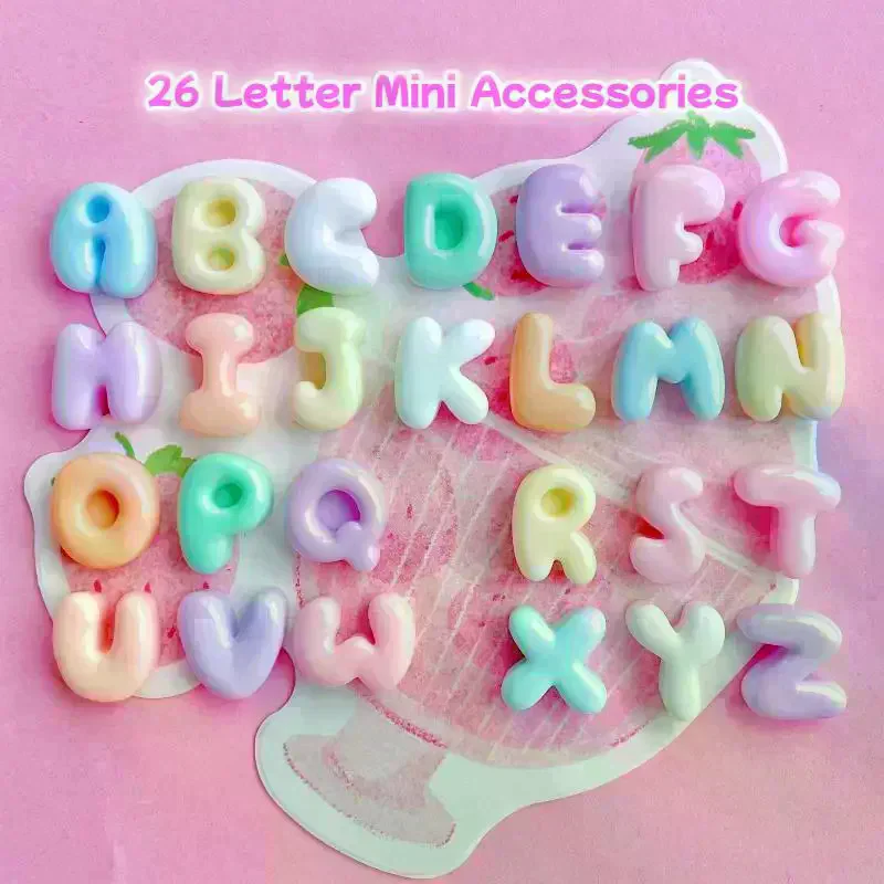 Handmade Mini Letter Charms Cute DIY Phone Cases Hair Clips Shoes Accessories Random Color
