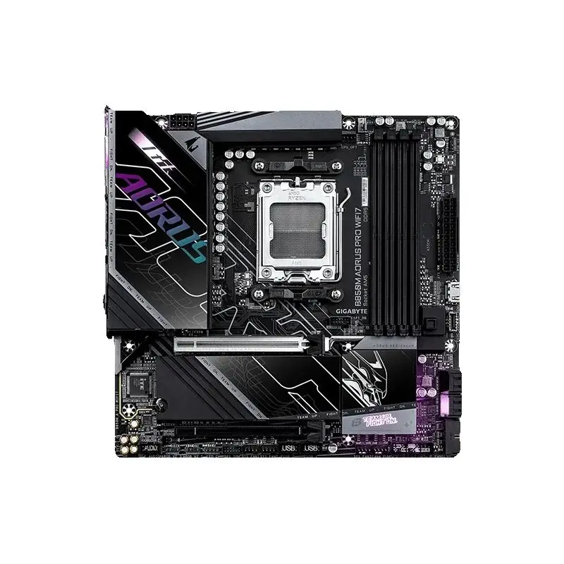 GIGABYTE New B850M AORUS PRO WIFI7 Supports Ryzen 9000 12+2+2 power supply Micro ATX AMD B850 Socket AM5 Motherboard view 3