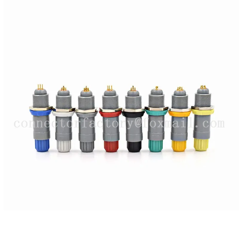 1Set 5Set PAG PKG 1P 2 3 4 5 6 7 8 9 10 12 14 Pin Medical Plastic Push-pull Self-locking Male Plug Fixed Female Socket Connector