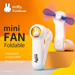 MIPOW&miffy USB Mini Fan Portable Handheld Electric Fan Rechargeable Mute Office Outdoor