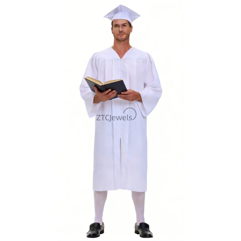 Nouvelle Robe de Prêtre et Chapeau pour Halloween 2026 – Costume de Jeu de Rôle M-3XL pour Prêtre, Nonne, Missionnaire, Spectacle Scénique