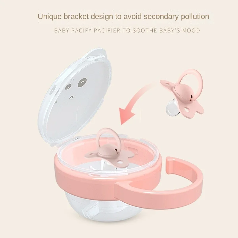 Baby Pacifier Box Pacifier Clip Safe PP Plastic Soother Container Holder Box Portable Cartoon Pacifier Storage Box Nipple Case